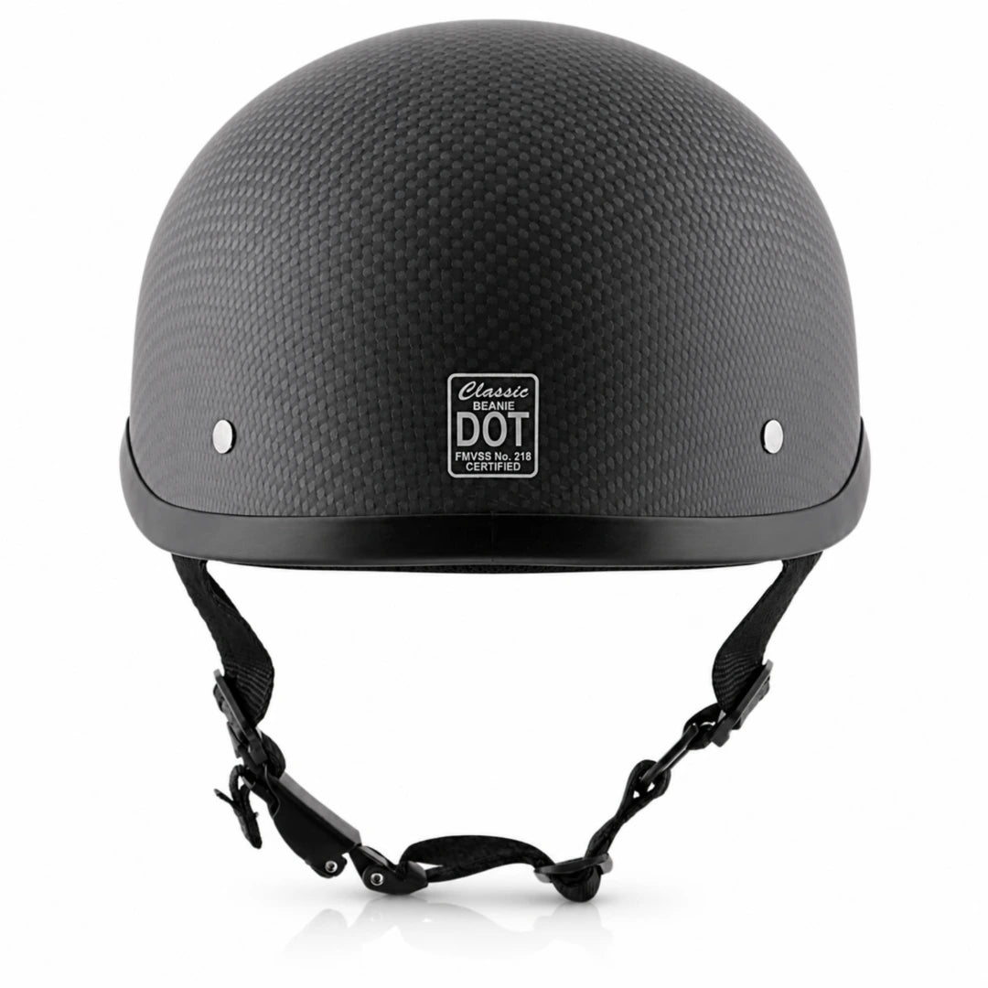 Classic QR Beanie Helmet Without Visor in Dull Carbon