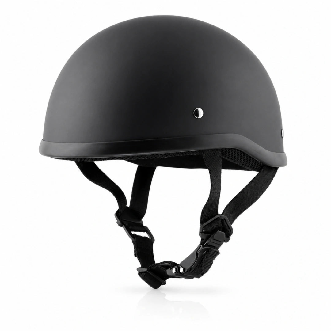 Classic QR Beanie Helmet Without Visor in Dull Black