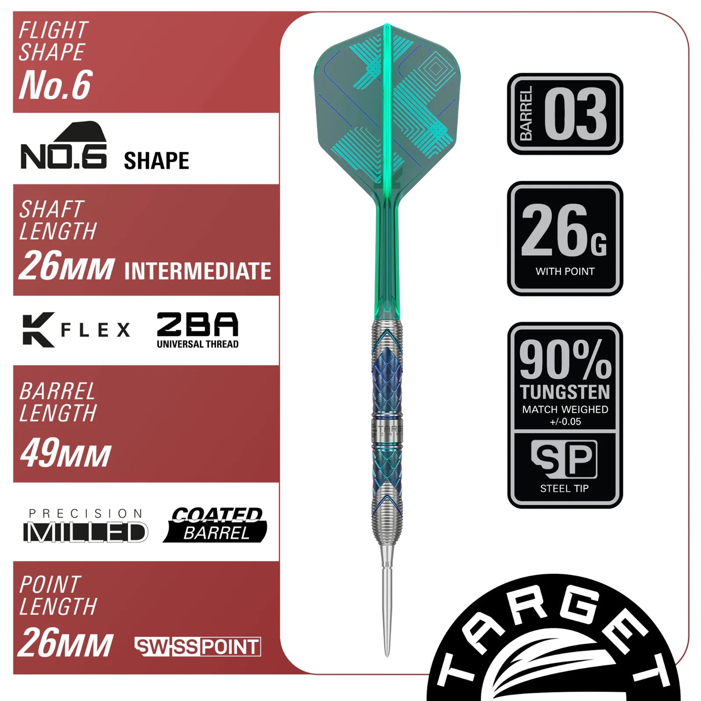 Target Darts KZ Ceros 03 SP Dart Set