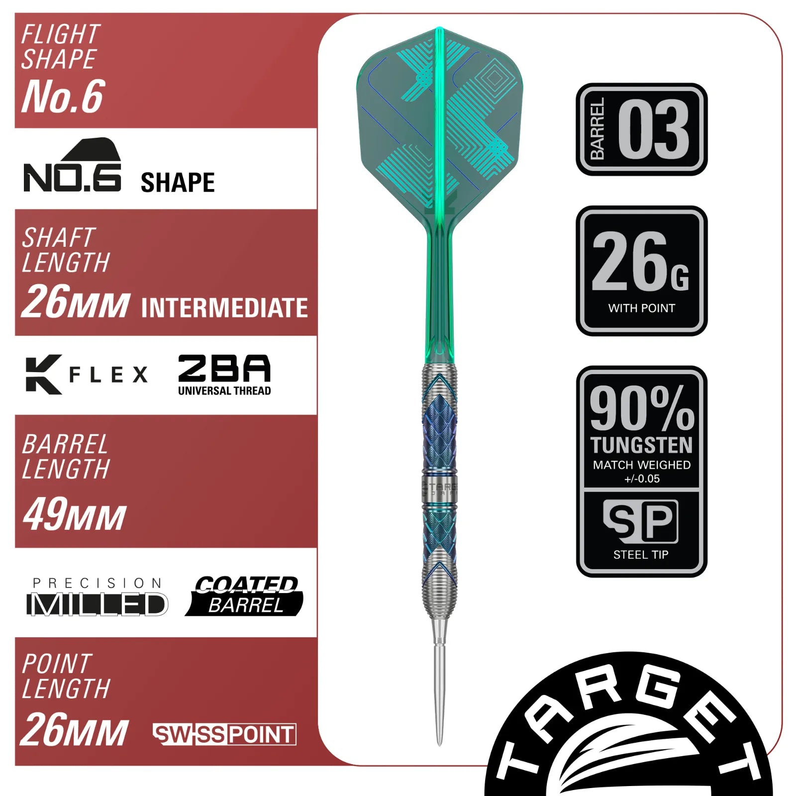Target Darts KZ Ceros 03 SP Dart Set