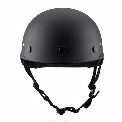 Classic QR Beanie Helmet with Visor in Dull Black