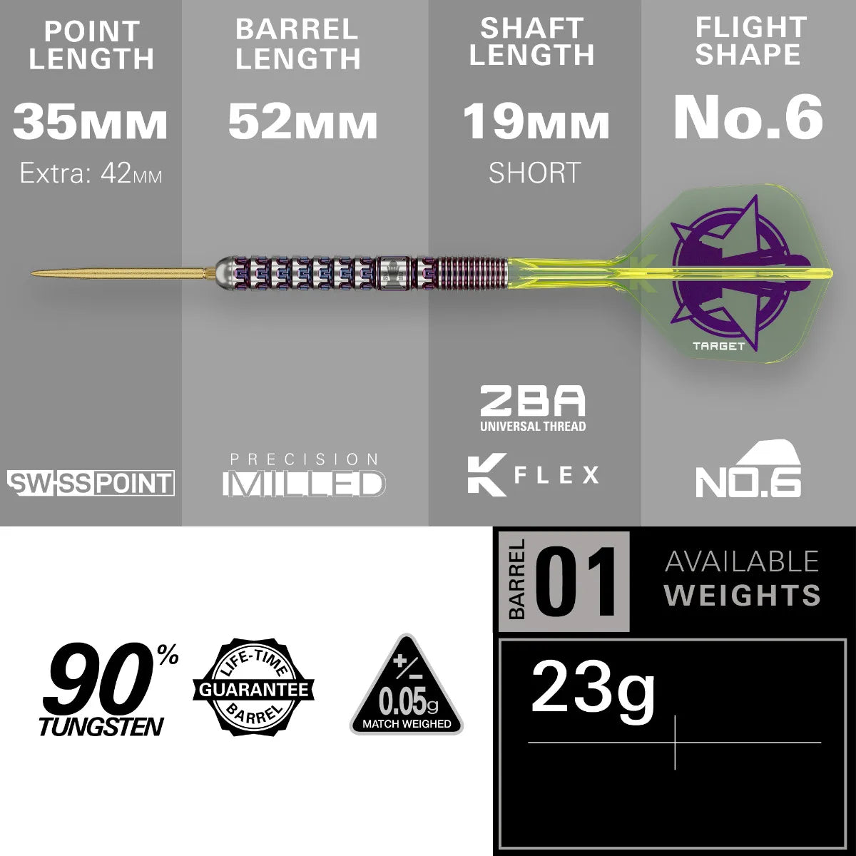 Target Darts Luke Littler G1 World Champion SP Dart Set 23 g