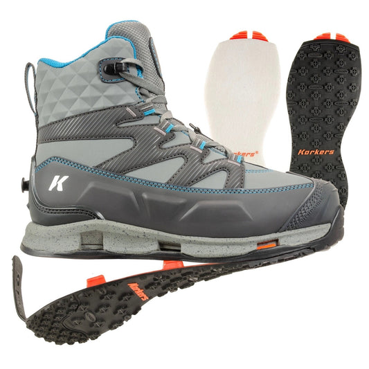 Korkers Bantam Lite Felt & Kling-On Soles Womens Size 7