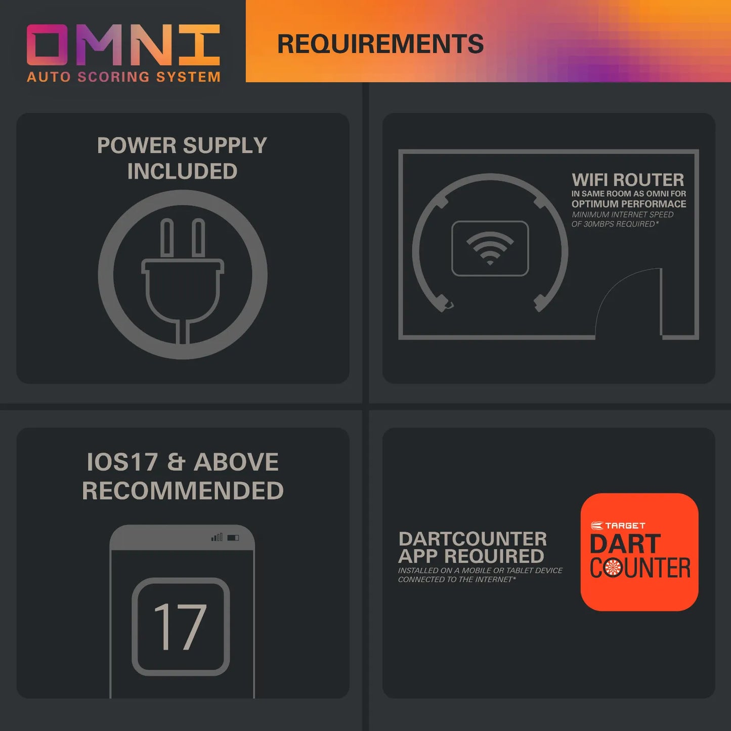 Target Darts Omni Auto Scoring System