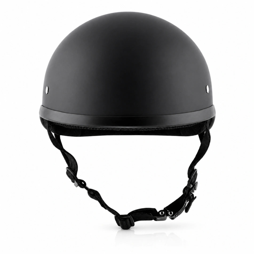 Classic QR Beanie Helmet Without Visor in Dull Black
