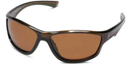 Fisherman Rapid Polarized Eyewear Crystal Olive with Brown Lens