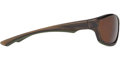 Fisherman Rapid Polarized Eyewear Crystal Olive with Brown Lens