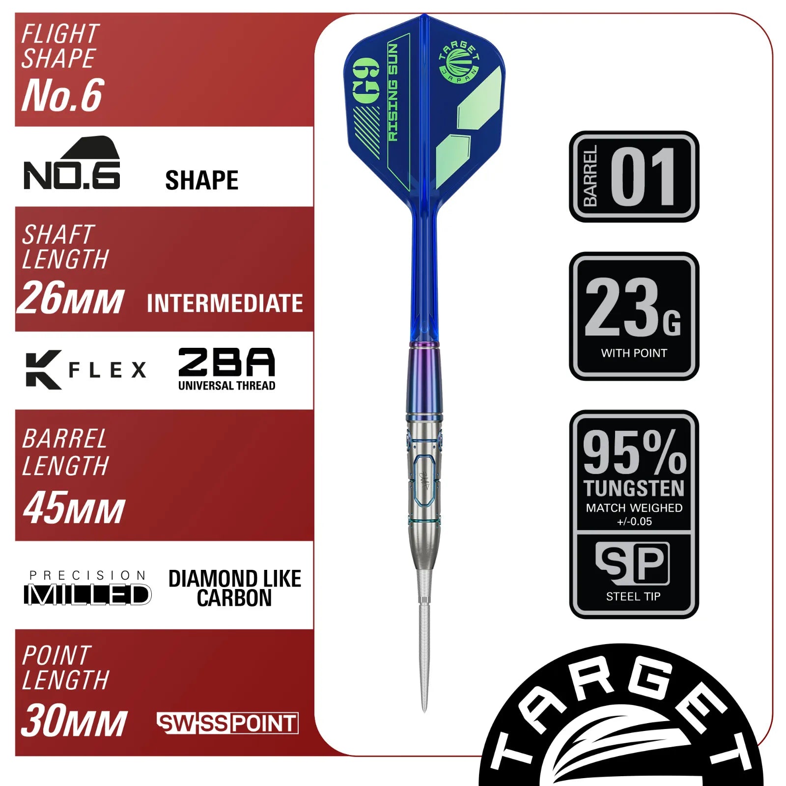 Target Darts Rising Sun G9 Dart Set