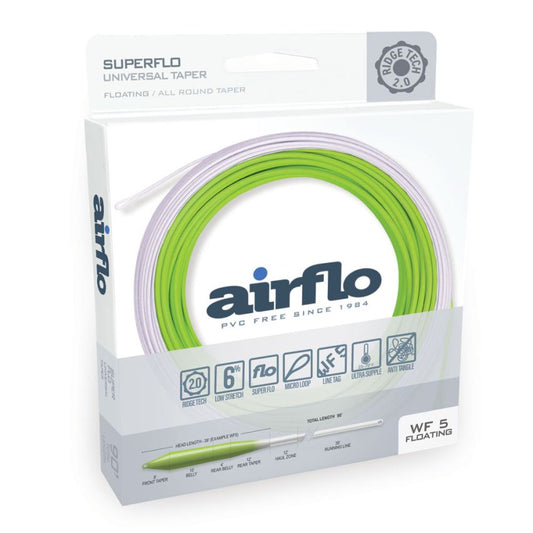 Airflo Superflo Ridge 2.0 Universal Taper Chartreuse/White WF8