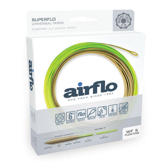 Airflo Superflo Ridge 2.0 Universal Taper Moss Olive/Chartreuse WF7