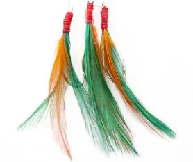 Compac Mackerel Feather Bait 3pc Green/Orange