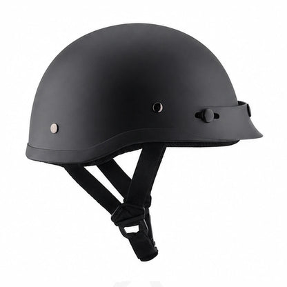 Classic QR Beanie Helmet with Visor in Dull Black
