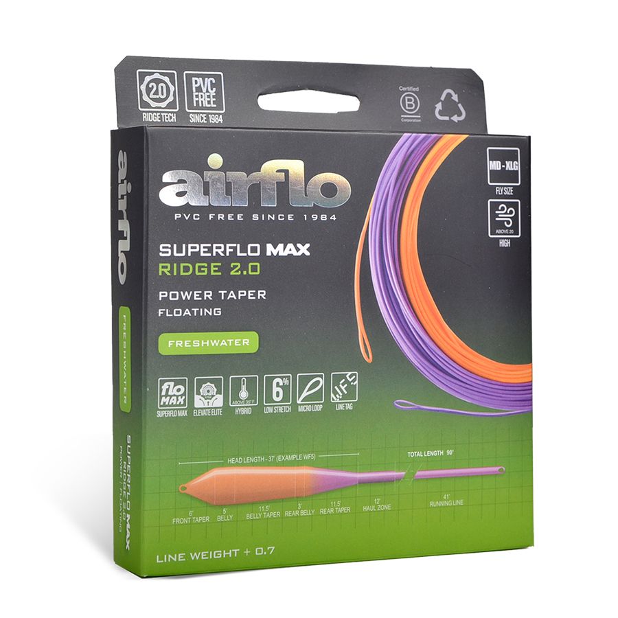 Airflo Superflo Max Ridge 2.0 Power Taper Sunburst/Purple 8wf