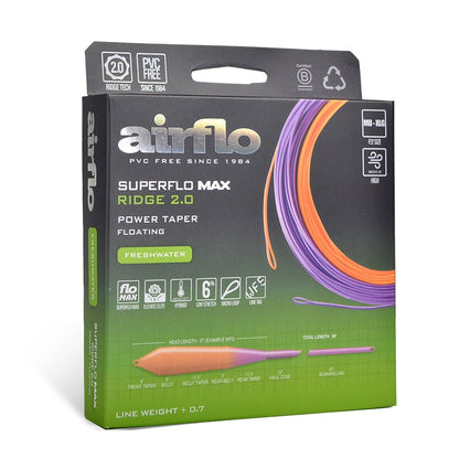 Airflo Superflo Max Ridge 2.0 Power Taper Sunburst/Purple 8wf