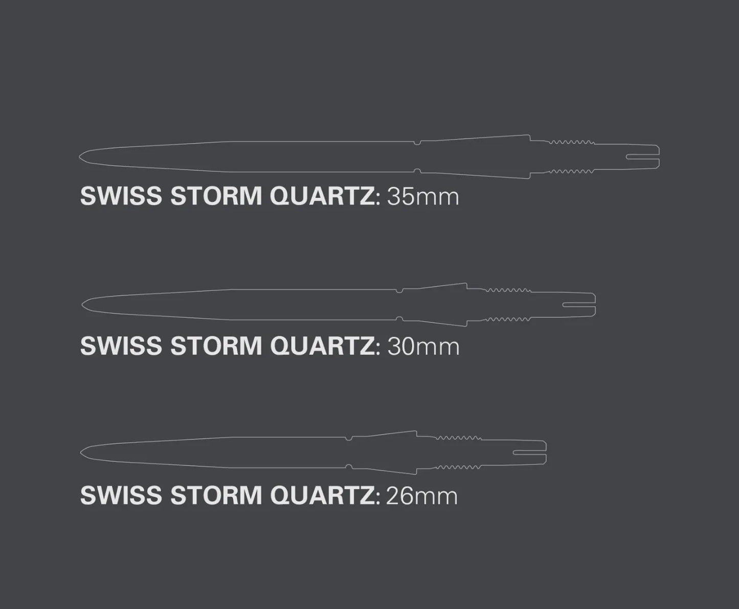 Swiss Point Storm Quartz Point Black 26 mm