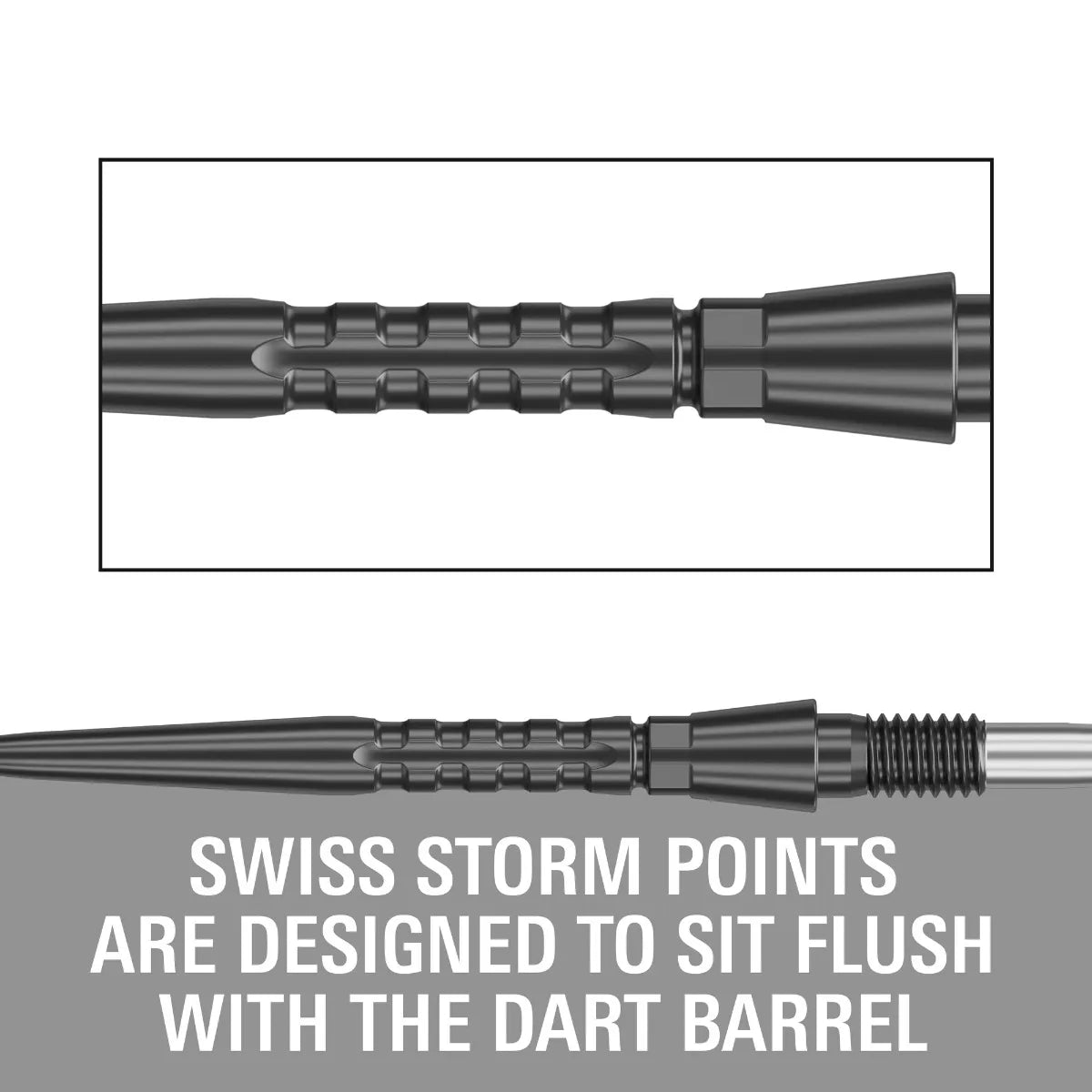 Target Darts Swiss Storm Surge Point Black 26 mm