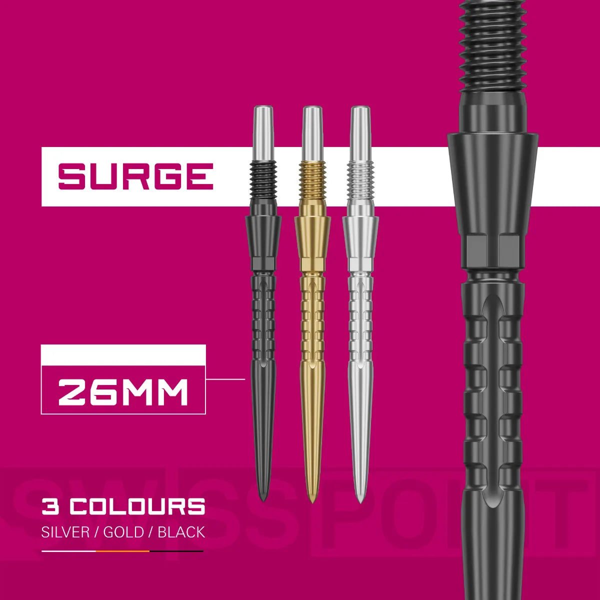 Target Darts Swiss Storm Surge Point Black 26 mm