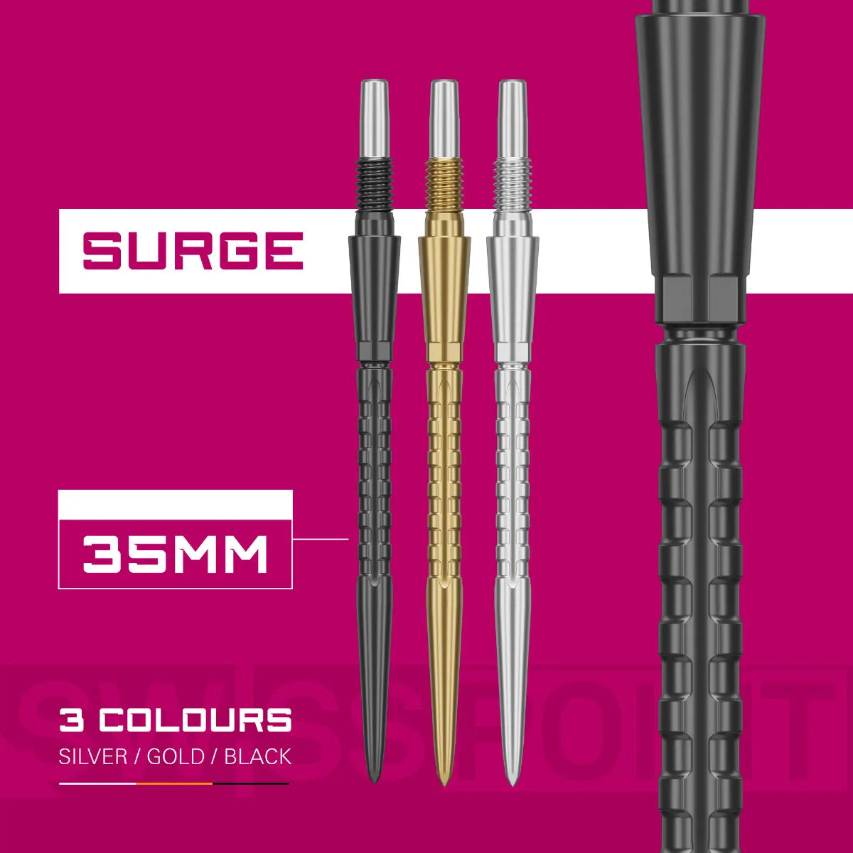 Target Darts Swiss Storm Surge Points Black 35 mm