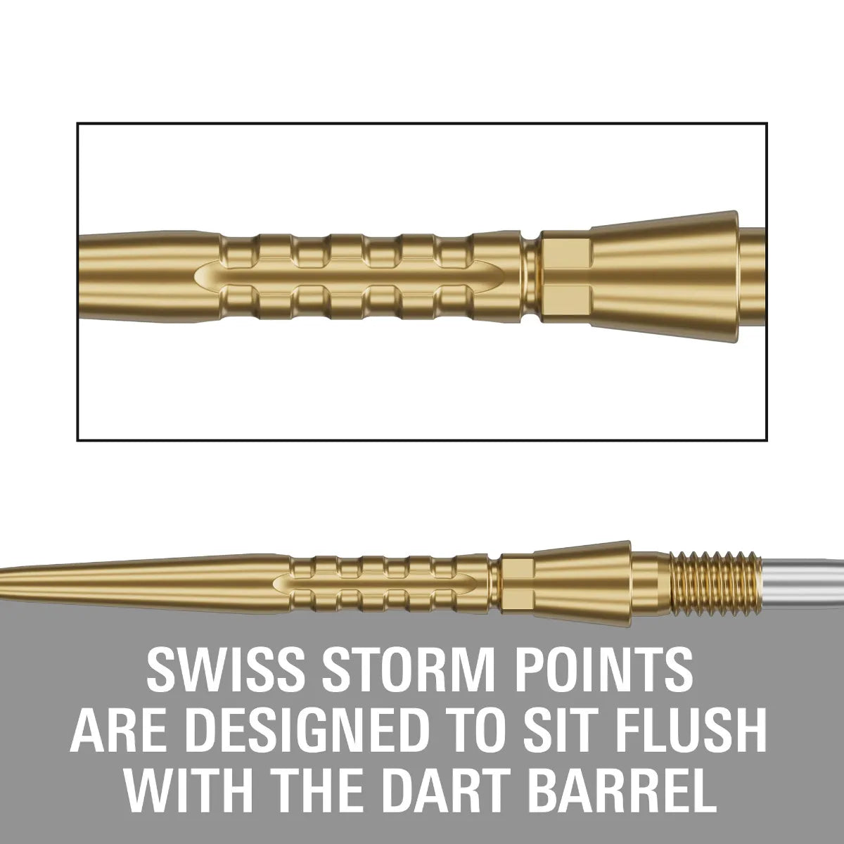 Target Darts Swiss Storm Surge Points Gold 26 mm