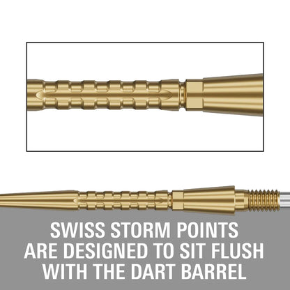 Target Darts Swiss Storm Surge Points Gold 30 mm