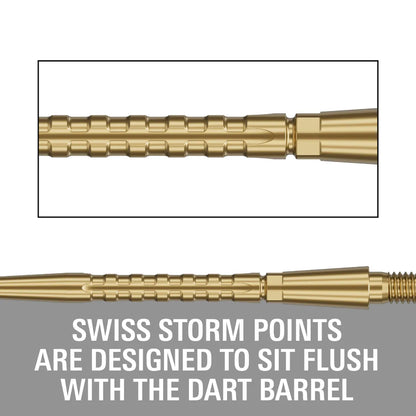 Target Darts Swiss Storm Surge Points Gold 35 mm