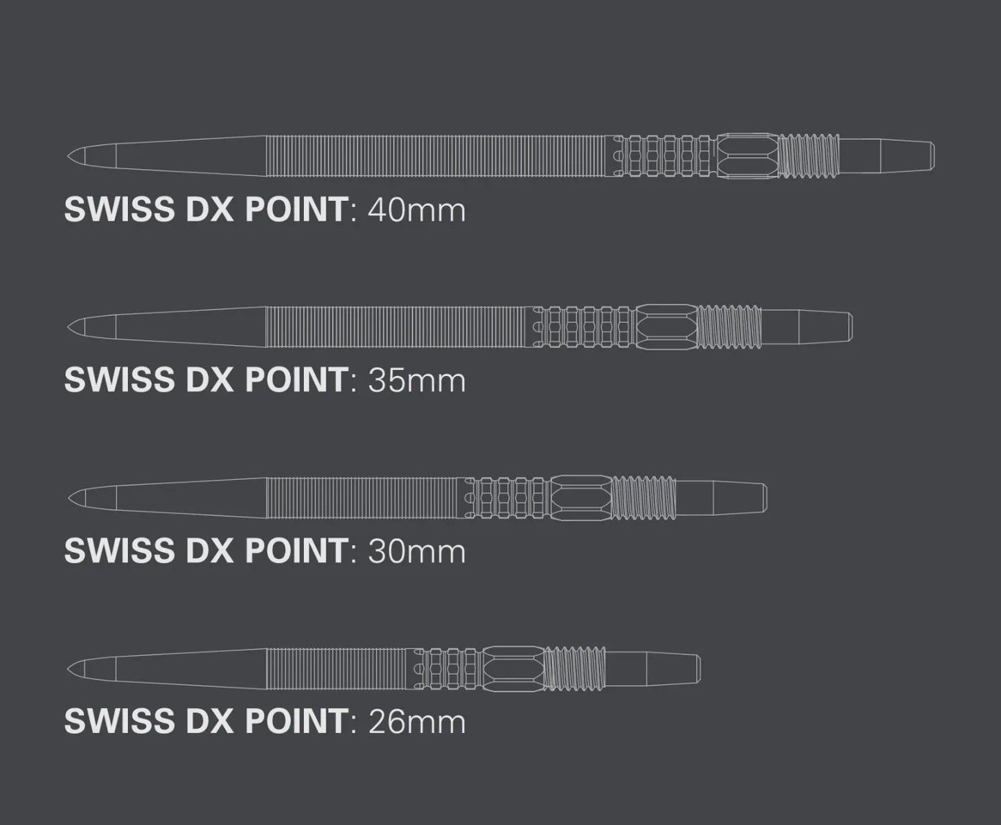 Target Darts Swiss DX Point Silver 40mm