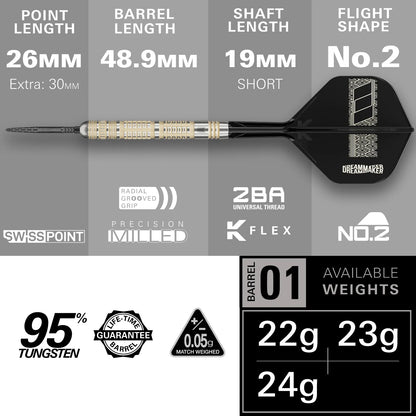 Target Darts Dimitri Van den Bergh 95K SP Dart Set