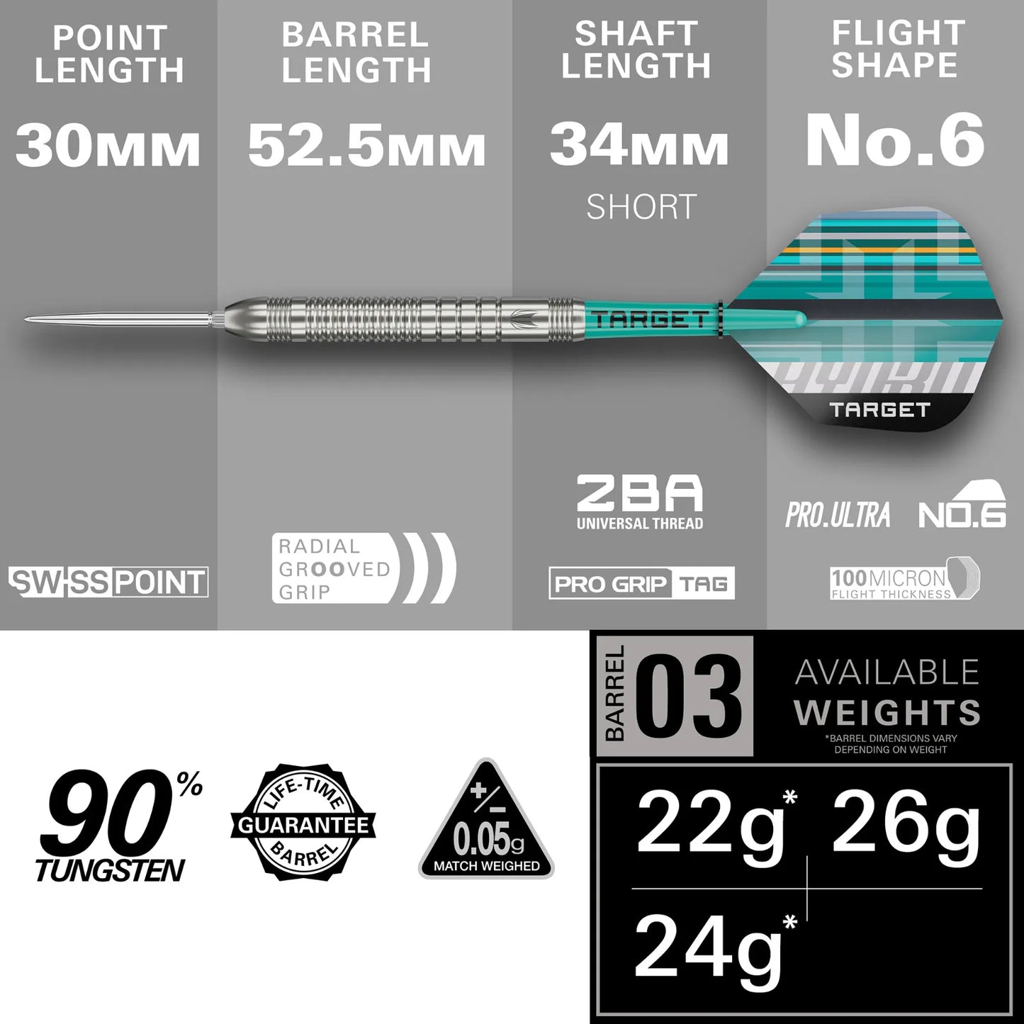 Target Darts Hydro 03 SP Dart Set