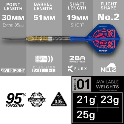 Target Darts Raymond Van Barneveld G6 Dart Set