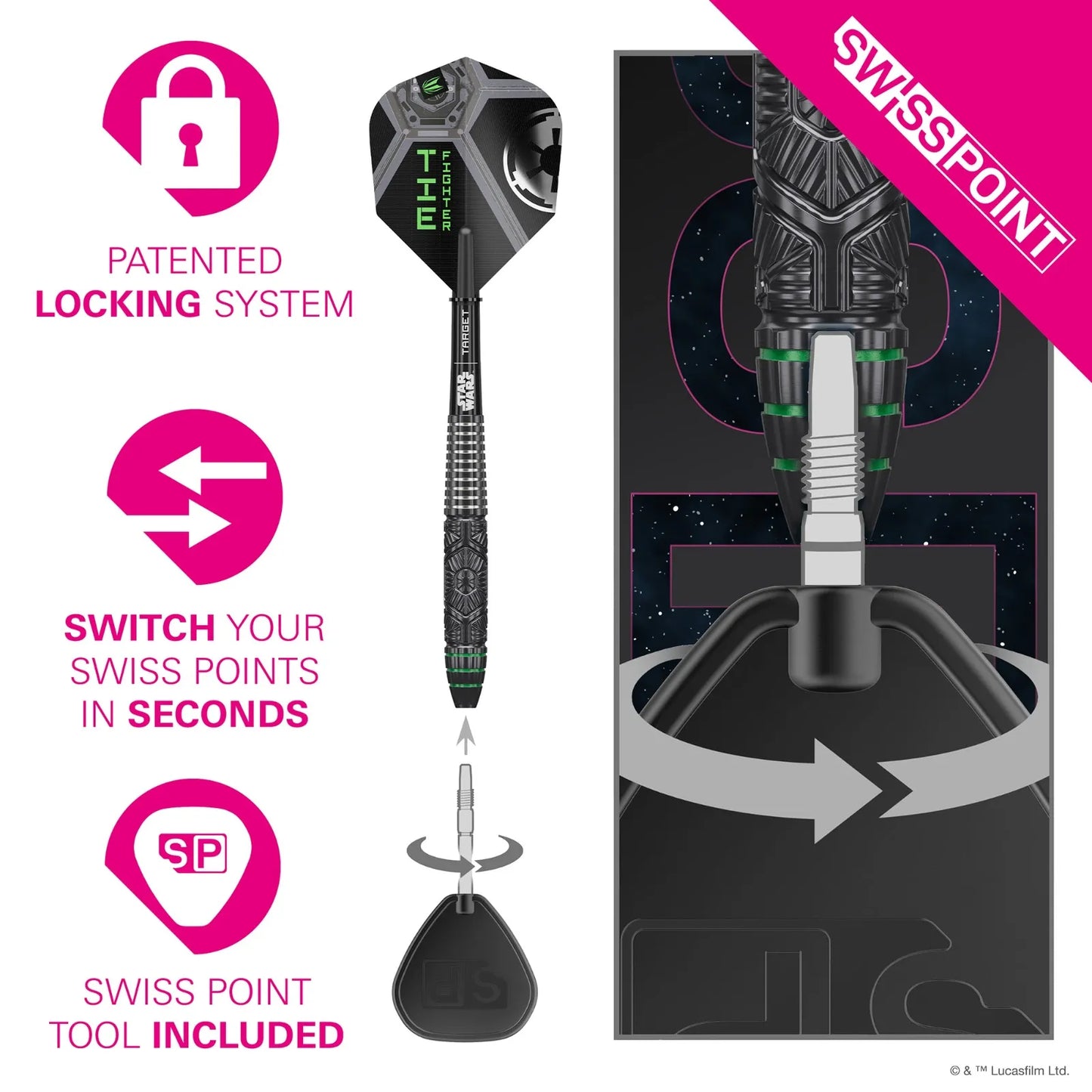 Target Darts Star Wars Tie Fighter Dart Set