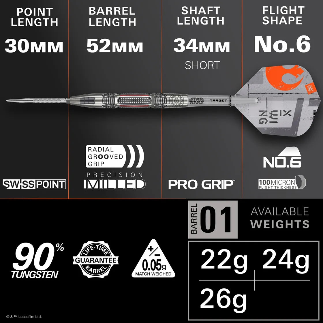 Target Darts Star Wars X-Wing Dart Set