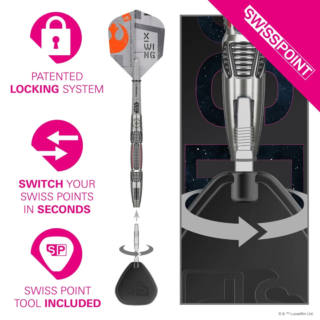 Target Darts Star Wars X-Wing Dart Set