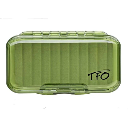 TFO Fly Box Single-Sided Waterproof Ripple Foam Olive
