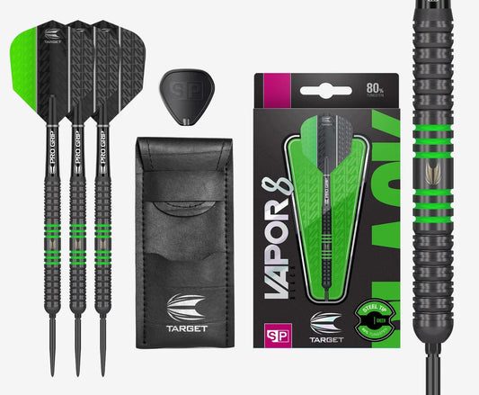 Target Darts Vapor8 Black and Green Swiss Point 26 g
