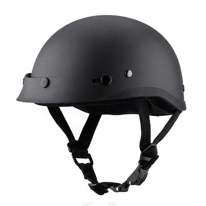 Classic QR Beanie Helmet with Visor in Dull Black