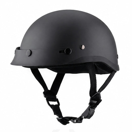 Classic QR Beanie Helmet with Visor in Dull Black