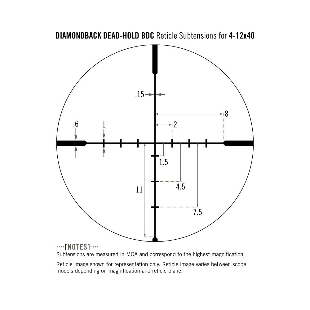 Vortex Diamondback 4-12x40 Dead-Hold BDC Scope